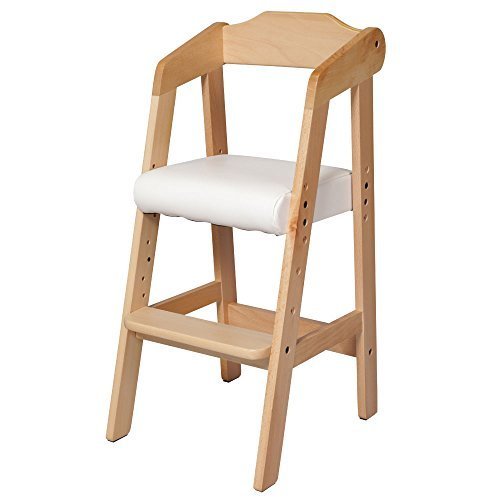 キッズチェア 木製椅子 ハイチェア 3段階調節可能 幅35×奥行41×高さ78.5cm,離乳食,椅子,