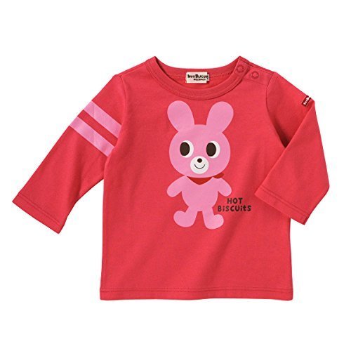 ミキハウス ホットビスケッツ(MIKIHOUSE HOT BISCUITS) ビーンズくん&キャビットちゃん☆全身プリント長袖Tシャツ 73-5209-783 90cm コーラルピンク,子供服,90,