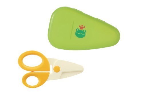 リッチェル Richell カットラリー類 おでかけランチくん 離乳食はさみ 6.7×1.1×11.7cm イエロー 薬液消毒可 ケース付,新生児,外出,