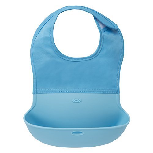 OXO Tot ロールアップビブ(アクア) 【スタイ】【お食事】【離乳食】 BBOX6128800,離乳食,エプロン,