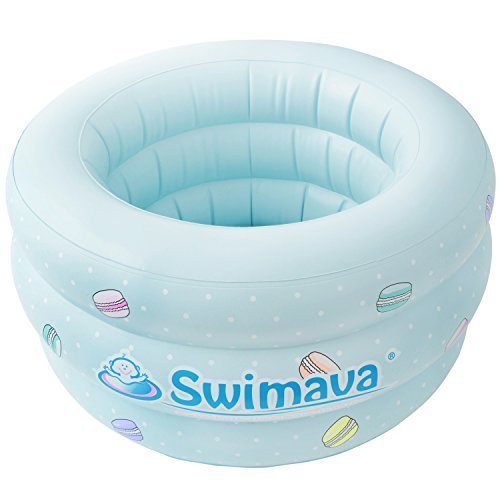 Swimava 【日本正規品60日保証】スイマーバ ふわふわベビーバス マカロンバス SW150GN-P,ベビーバスおすすめ,