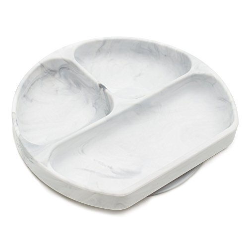 bumkins(バンキンス) 吸盤付きシリコンディッシュ 【日本正規品】6ヵ月 グレーマーブル GD-MRB,ベビー食器,おすすめ,
