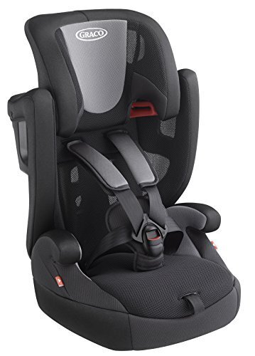 GRACO (グレコ) ジュニアシート(チャイルド&ジュニア) エアポップ シンプルグレー GR 【軽量コンパクトボディ + 3Dサポートクッション構造 + 5段階高さ調節ヘッドサポート】 (1歳頃~11歳頃までのロングユース仕様) 2036316,チャイルドシート,人気,