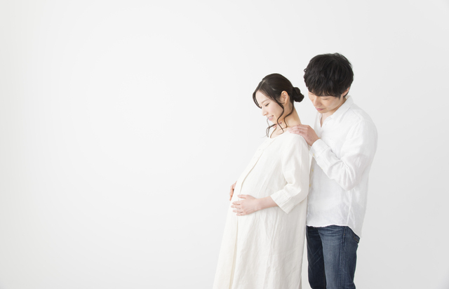 妊婦夫婦,妊娠,24週,胎児