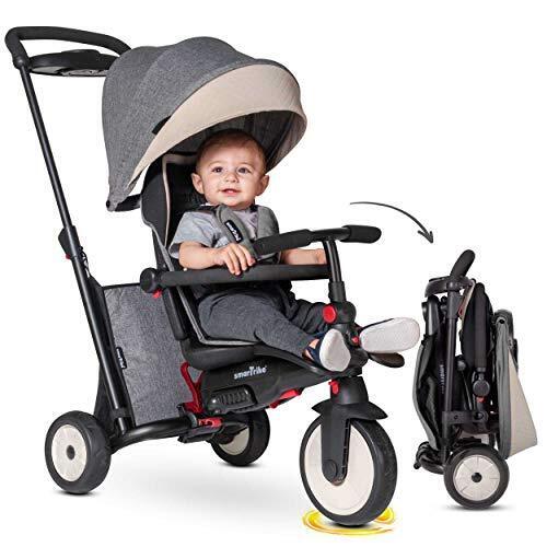スマートライク STR5 三輪車 1歳 超コンパクト 折りたたみ 6か月~使える【日本正規品】 (グレー),三輪車,1歳,