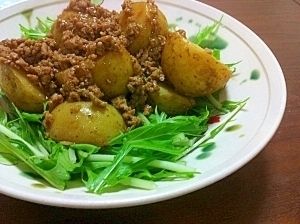 新じゃがのカレーそぼろ餡かけ,春野菜,レシピ,