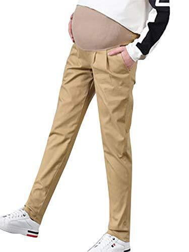 MONFUTUR(モンフチュール) パンツ マタニティ テーパード アジャスター 調整 付き ベージュ M,マタニティパンツ,