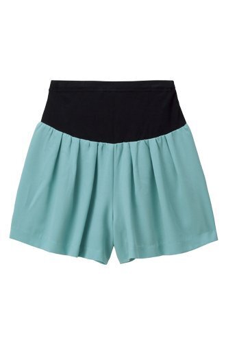 Angeliebe エンジェリーベ マタニティ フレア ショート パンツ 妊婦服 アジャスター調節可 ズボン S ~ M ミント グリーン,マタニティ,ショートパンツ,