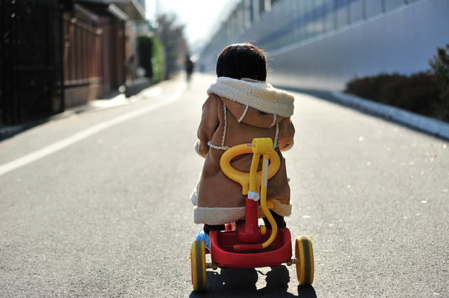 ハンドル式つき三輪車,赤ちゃん,三輪車,