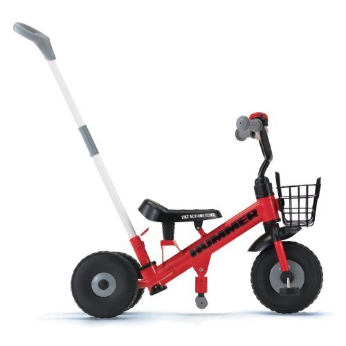 HUMMER(ハマー) 幼児/子供用三輪車 【手押し棒/前カゴ付き】 レッド HUMMER TRICYCLE 73723-0299,赤ちゃん,三輪車,