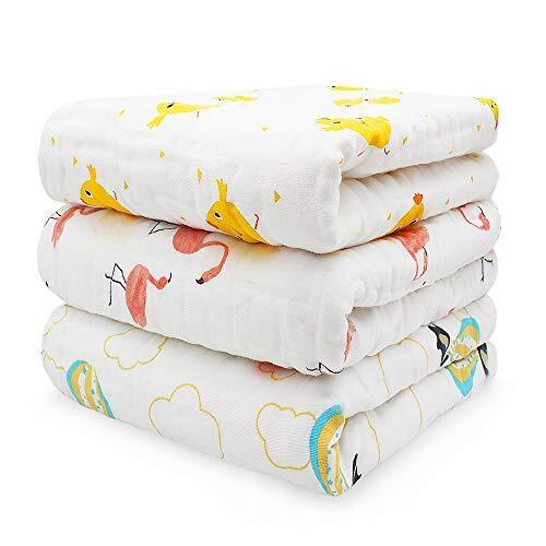 優の綿品 ベビー タオル 6重ガーゼ 綿100% 110cmX110cm 3枚セット 赤ちゃん おくるみ 沐浴ガーゼ 出産祝い 保育園 ふわふわ 暖かい バスタオル 柔らかい肌触り 細菌防止 静電気防止 吸水速乾 保温,ベビーケアグッズ,基礎知識,選び方