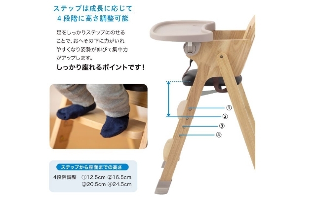 椅子の高さ調節,離乳食,チェア,