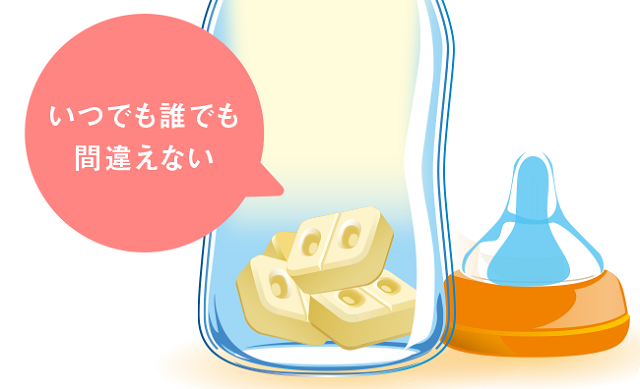 明治ほほえみ らくらくキューブ,ミルク,授乳,