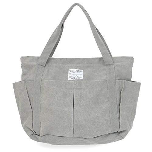 FashionLetter(ファッションレター) キャンバス マザーズバッグ ビッグトート 無地 ファスナー付き,ママバッグ,人気,