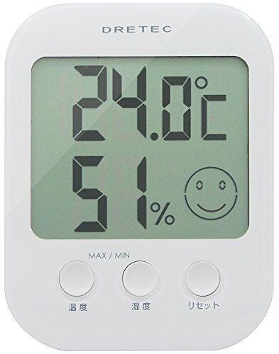 ドリテック(dretec) デジタル温湿度計 「オプシス」 ホワイト O-230WT,熱中症,赤ちゃん,