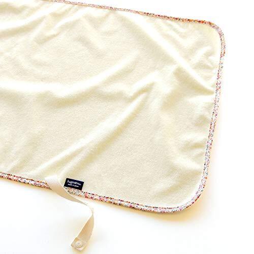 はぐまむ hugmamu® 日本製 携帯 おむつ替えシート おむつ替えマット 防水 (45×70, クリーム×フラワリー) 4340-03-F,おむつ替えシート,
