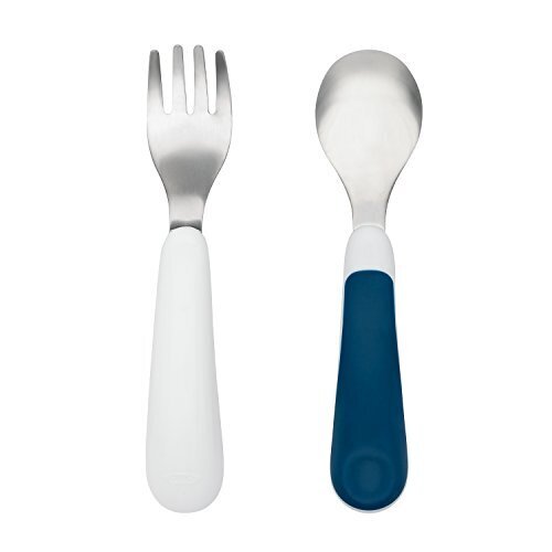 OXO Tot オクソートット フォーク&スプーンセット ネイビー FDOX61132300,子供,スプーン,フォーク