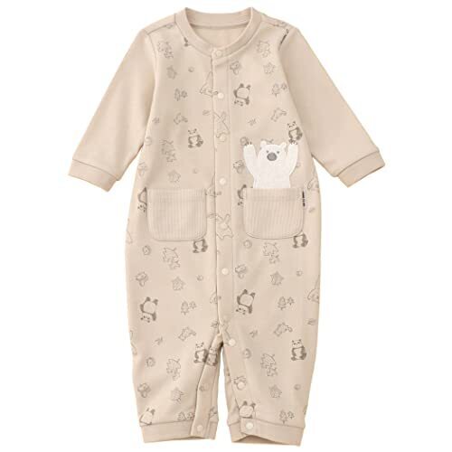 (コムサ イズム) COMME CA ISM 動物アップリケ付き ツーウェイオール(50-70サイズ) 23-42EY02-202 50~70cm ベージュ,ベビー服,ブランド,