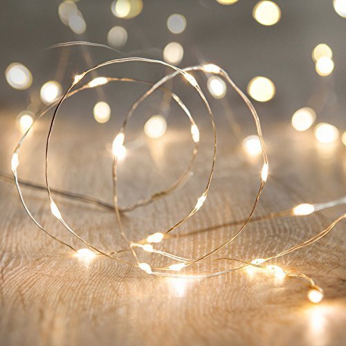MANATSULIFE-イルミネーション LED ライト 電飾 電池 式 クリスマス ツリー 飾り (2M(20LED), ウォームホワイト),手作り ,ガーランド,