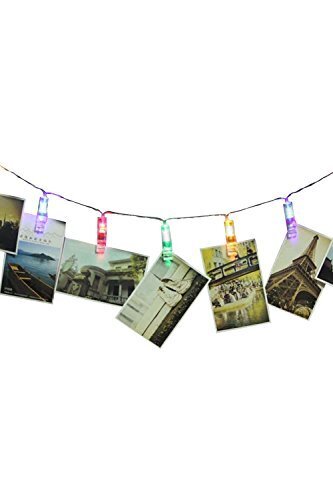 Lumierechat LEDライト LED ガーランド クリップ 写真 電池 装飾 電飾 イルミネーション レインボー (1m, レインボー),手作り ,ガーランド,