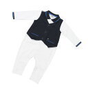アルマーニ ベビー ARMANI BABY ベビー服 長袖ボディースーツ (ベスト風付) CKK01NVY,ベビー服,海外ブランド,