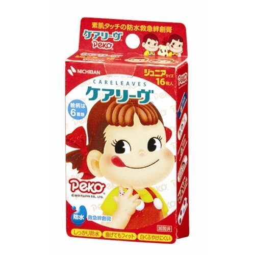 ニチバン ケアリーヴ キャラクター ペコちゃん ジュニアサイズ 16枚入,絆創膏,種類,