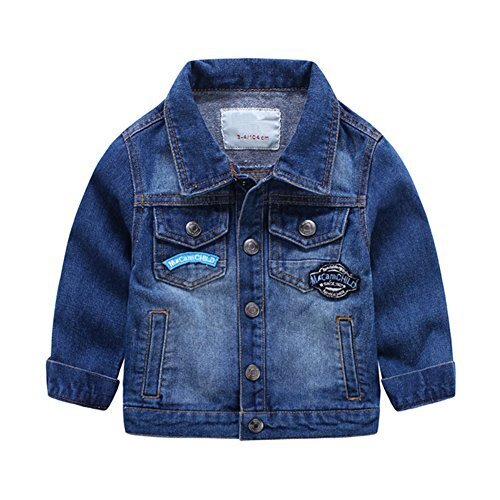Tortor 1bacha(JP) キッズ デニムジャケット 子供 Gジャン ベビー ジージャン デニム 長袖 男の子 ボーイズ アメカジ アウター おしゃれ 秋もの 90 95 100 110 120 130 (130),キッズ,ジャケット,