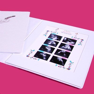 超音波写真アルバム【フラワー】ベーシック「お仕立券」,エコー写真,アルバム,