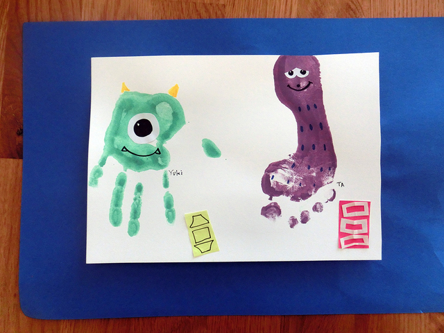 モンスターズインク 手形 足形アート,手形,足形,アート