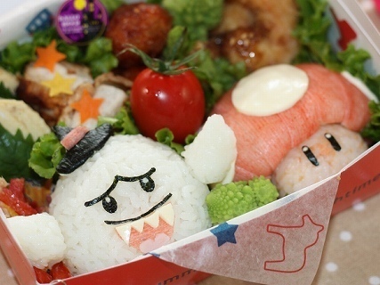 ハロウィン帽子のテレサ弁当,キャラ弁,マリオ ,作り方