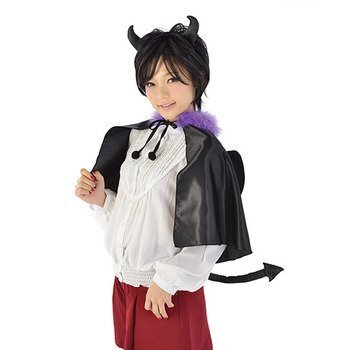 デビルケープセット ブラック,ハロウィン,マント,