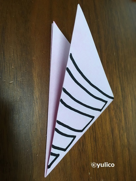 クモの巣の作り方1,ハロウィン,折り紙,