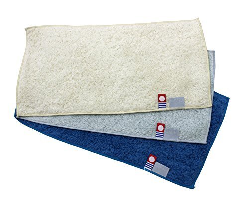 上西産業 ハーフハンカチ ブルー・グレー・ベージュ 13×25cm 今治タオル 認定 ファーストカラー 16K61240-BL/GY/BE 3枚入,入学準備,グッズ,リスト