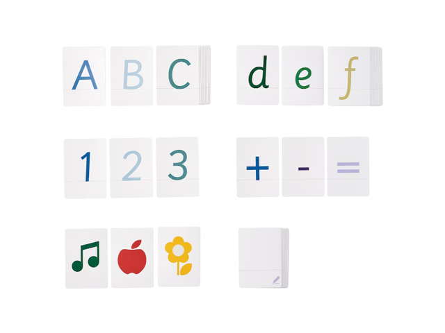 UNDERHÅLLA カード アルファベット/数字/記号,イケア,知育おもちゃ,