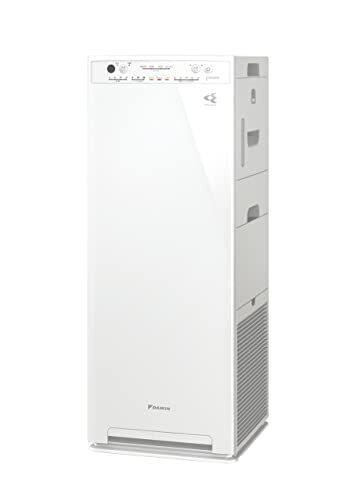 ダイキン 加湿 空気清浄機 【花粉・ペットの毛 対策】MCK55Z-W 25畳 ホワイト ストリーマ スリム 静音設計 強力吸引 壁際設置 お手入れ簡単 省エネ ウイルス ハウスダスト PM2.5 脱臭,空気清浄機,口コミ,