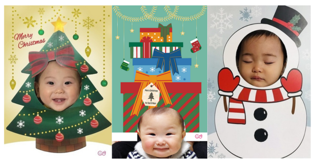 コズレオリジナルクリスマス顔出しパネルの作り方,クリスマス,手作り,無料テンプレート