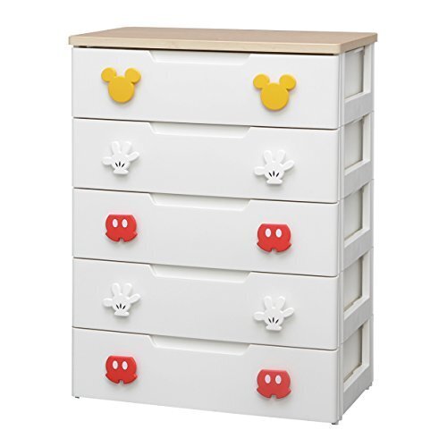 アイリスオーヤマ ディズニー ミッキー チェスト 収納ボックス 収納チェスト 棚 子ども用チェスト 5段 完成品 日本製 幅73cm MHG2-725,赤ちゃん用品,収納,