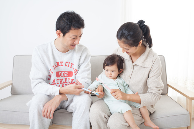 家族 虫歯,幼児,歯,