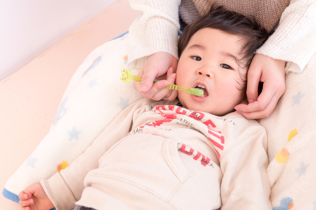 仕上げ磨き,幼児,歯,