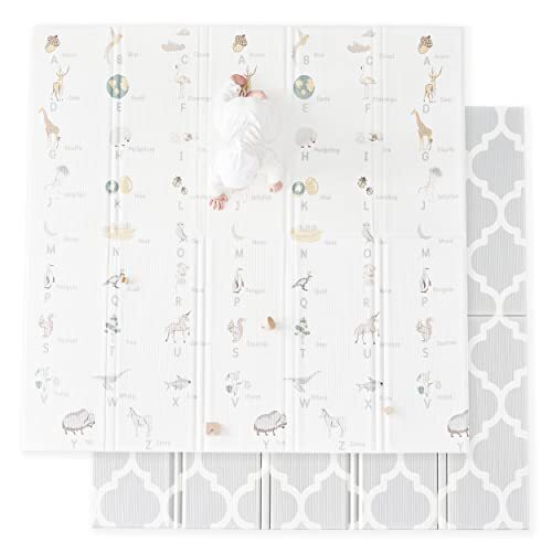 Fortella Cuddle & Learn プレイマット 折りたたみ式 ベビーマット 防音 防水 両面使用 出産祝い 179.5x178x厚さ1.5cm,プレイマット,選び方,