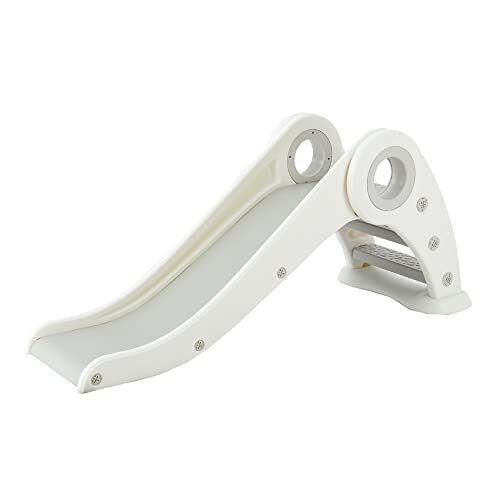 Nebio(ネビオ) すべり台 室内遊具 耐荷重50kg ロング&なだらかスロープ折りたたみすべり台 (ホワイトxグレー),室内,遊具,