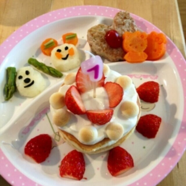 離乳食!1歳のバースデープレート,1歳,誕生日,離乳食