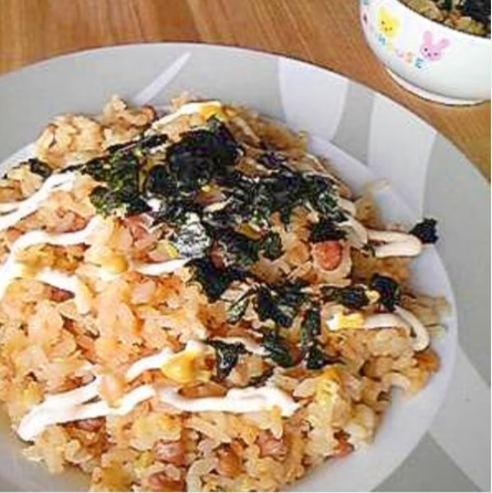 めちゃ簡単!納豆チャーハン (離乳食の完了期にも) ,離乳食,チャーハン,