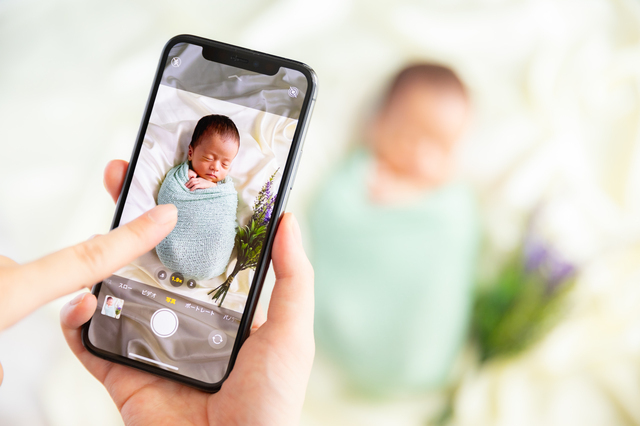 赤ちゃん スマホ 写真,赤ちゃん,月齢フォト,無料テンプレート