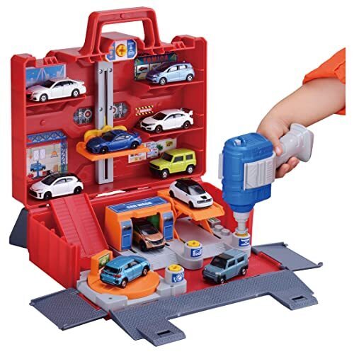 タカラトミー トミカ にぎやか4アクション! トミカ 整備基地ボックス ミニカー おもちゃ 3歳以上,ごっこ遊び,おもちゃ,