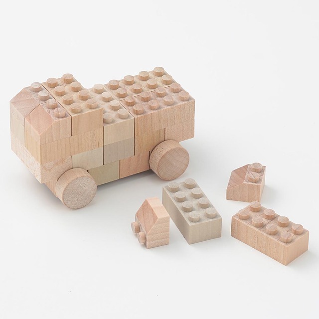 日本の木のおもちゃ_木のブロック・もくロック・小 ,おもちゃ,無印良品,