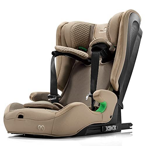 カーメイト(エールベベ) チャイルドシート 安全基準(R129) ジュニアシート ISOFIX 1歳頃から使える 除菌 パパットR パールベージュ ジャンピングハーネス搭載 CF136,チャイルドシート,