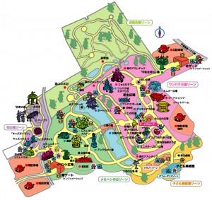ふなばしアンデルセン公園の地図