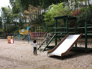 横浜市青葉区「こどもの杜」の子ども用遊具の画像