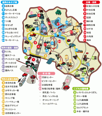 こどもの国園内マップ